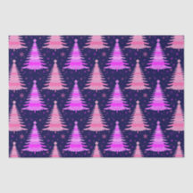 Design de padrão azul rosa na árvore de Natal