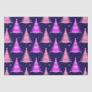 Papel De Seda Design de padrão azul rosa na árvore de Natal