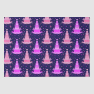Papel De Seda Design de padrão azul rosa na árvore de Natal
