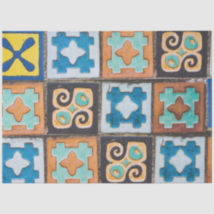 Papel De Seda Design de padrão de Azulejo de  cerâmicos colori