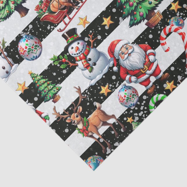 Papel De Seda Design de Padrão de Bandeiras de Natal Decorativas (Criador carregado)