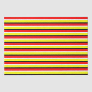 Papel De Seda Design de Padrão de Faixa Amarela Vermelha