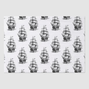 Papel De Seda Design de Padrão de Navegação por Vintage minimali
