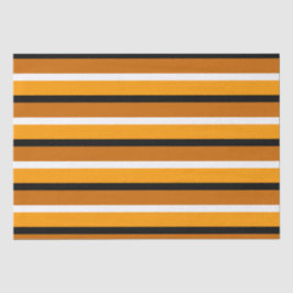 Papel De Seda Design de Padrão de Stripes Castanho Laranja