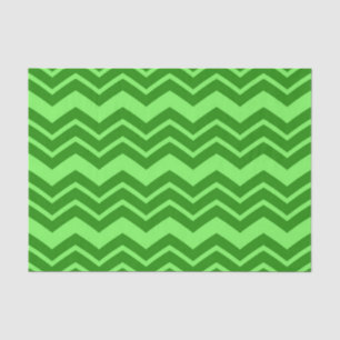 Papel De Seda Design de Padrão de Zig Zag Chevron Verde