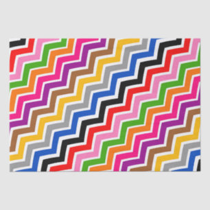 Papel De Seda Design de Padrão Zigzag Chevron com várias cores