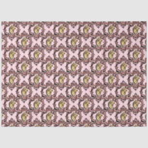 Papel De Seda Design de Série Steampunk Rosa e Dourada 44