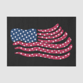 Papel De Seda Design de Sinalizador Azul e Branco Vermelho