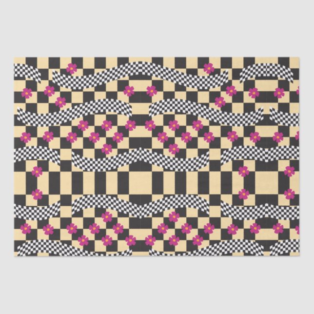 Papel De Seda Design de teclado retroativo (Frente )