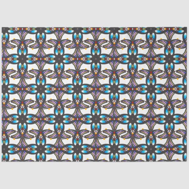 Papel De Seda Design de vidro retido (Frente )