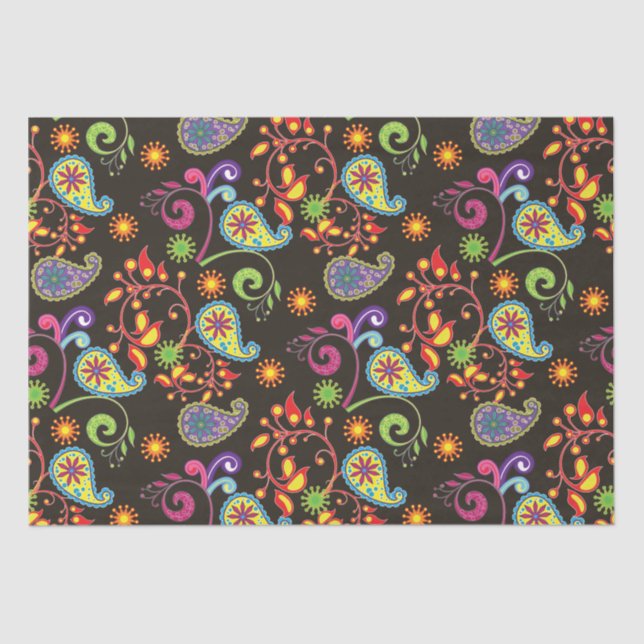 Papel De Seda Design de Whimsical Floral (Frente )