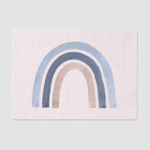 Papel De Seda Design do Arco-Íris Azul e Pêssego