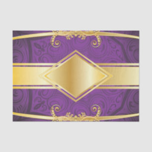 Papel De Seda Design do impressão do teste padrão do roxo real