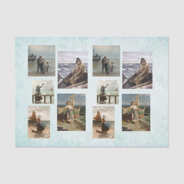 Papel De Seda Design do porto náutico série 12 (Frente )