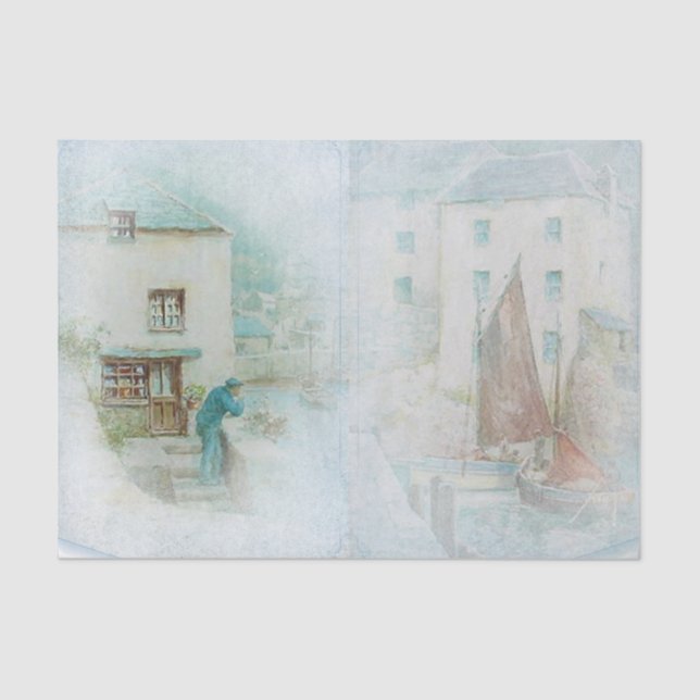 Papel De Seda Design do porto náutico série 5 (Frente )