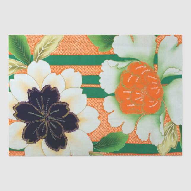 Papel De Seda Design Floral Japonês (Frente )