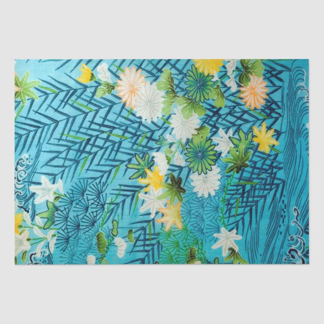 Papel De Seda Design Floral Japonês (Frente )