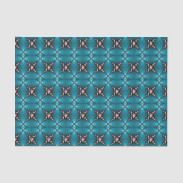 Papel De Seda Design Fractal do Oceano X (Frente )