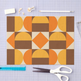 Papel De Seda Design Geométrico do Estilo Retroativo dos anos 70