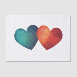 Papel De Seda Design hitech moderno de par azul e vermelho