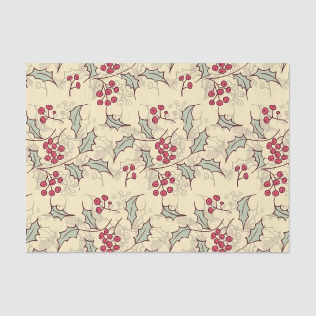 Papel De Seda Design Holly berry (Frente )