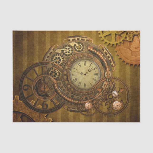 Papel De Seda Design maravilhoso do steampunk (Frente )