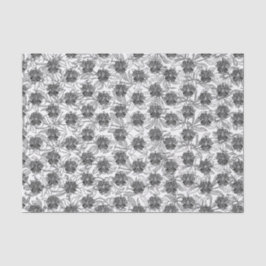 Papel De Seda Design Ornamental Victoriana Negra e Branca