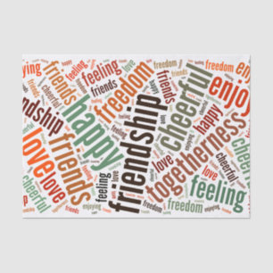 Papel De Seda Design positivo das palavras