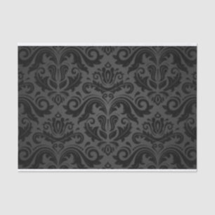 Papel De Seda Design preto do impressão da cor damasco