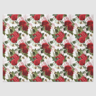 Papel de Seda Design Série Abelha Rosa Vermelha 15