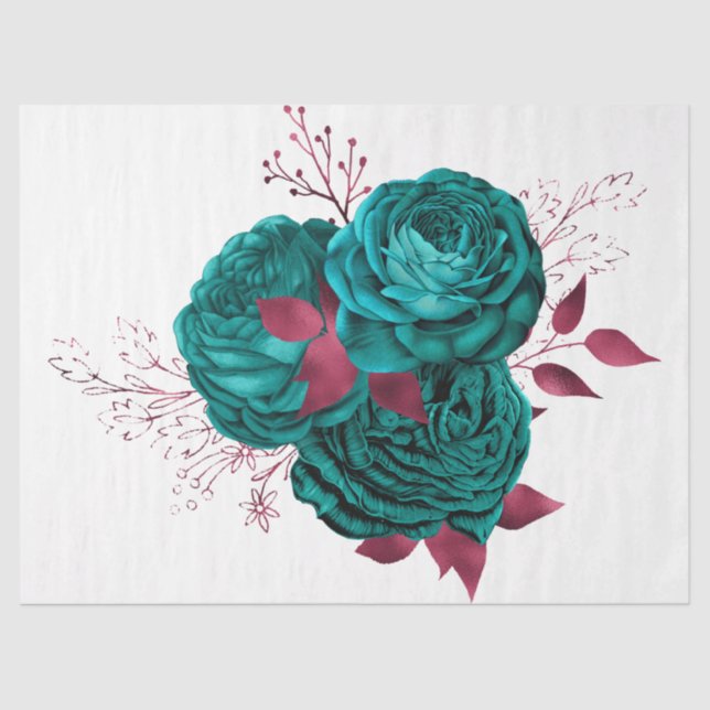 Papel De Seda Design série Buquê 40 (Frente )