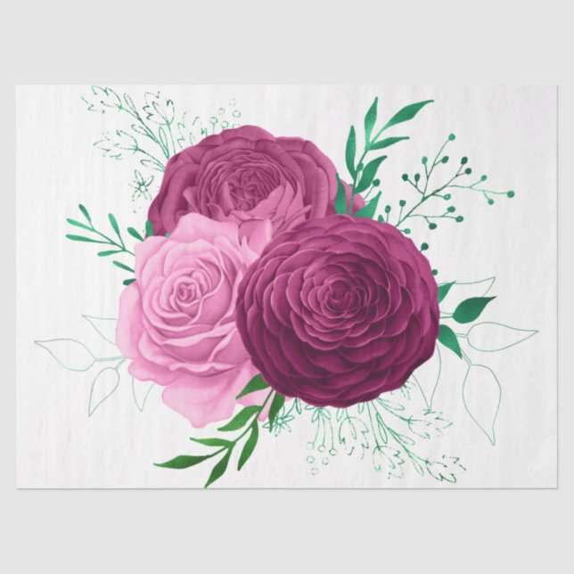 Papel De Seda Design série Buquê 67 (Frente )