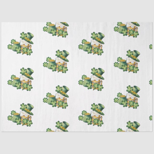 Papel De Seda Design série Dia de São Patrício 40 (Frente )