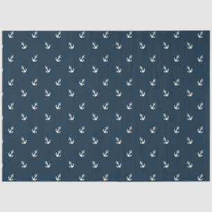 Papel De Seda Design Série Náutica Rosa e Azul-Marinho 16