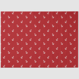 Papel De Seda Design Série Náutica Vermelho e Azul Marinho 9