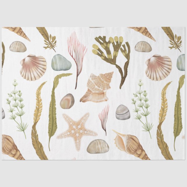 Papel de Seda Design Série Vida Marinha 20 (Frente )