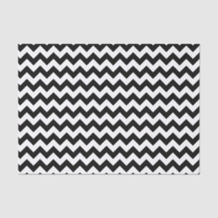 Papel De Seda Design tradicional clássico preto e branco de