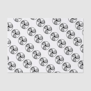 Papel De Seda Design Triskele Celta Tradicional