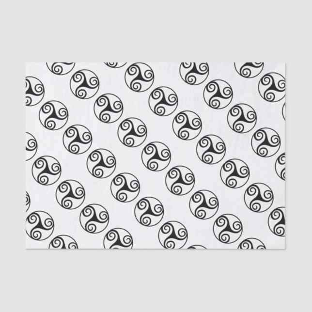 Papel De Seda Design Triskele Celta Tradicional (Frente )