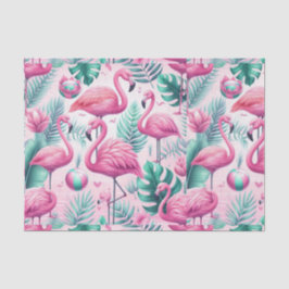 Papel De Seda Design tropical Flamingo rosa