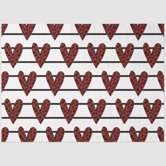 Papel De Seda Design vermelho e preto série 3 (Frente )