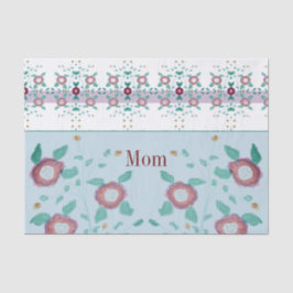 Papel De Seda Designer Floral E Padrão