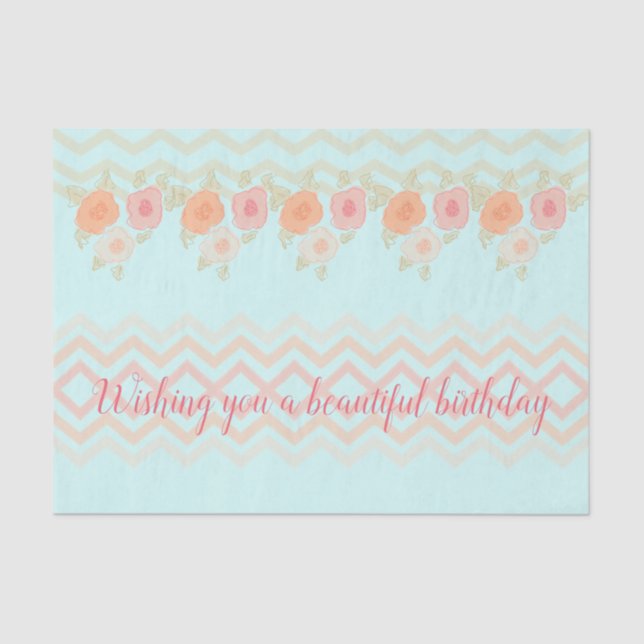 Papel De Seda Designer Padrão bonito (Frente )