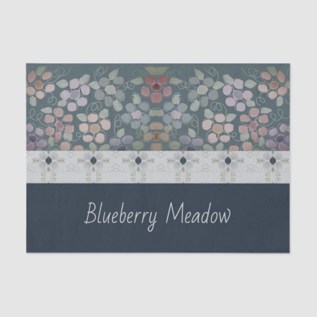 Papel De Seda Designer Padrão Floral Moderno (Frente )