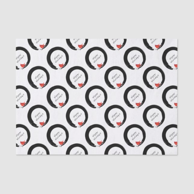 Papel De Seda Designs de Natal Zen (Frente )