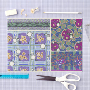 Papel De Seda Designs Florais Vintage Émile-Allain Séguy