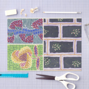 Papel De Seda Designs Florais Vintage Émile-Allain Séguy