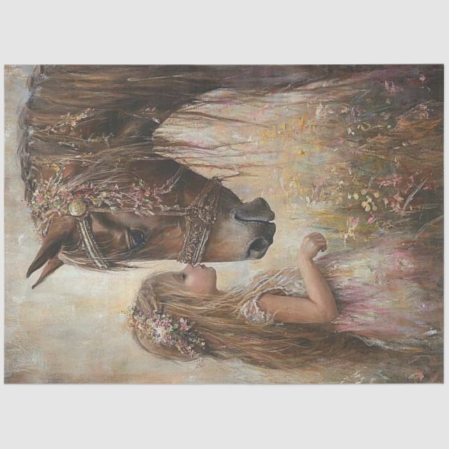 Papel De Seda Desliga o Cavalo Árabe Karis Fortune & Ella (Frente )