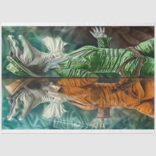 Papel De Seda Desligador Antropomórfico Dueling Gators