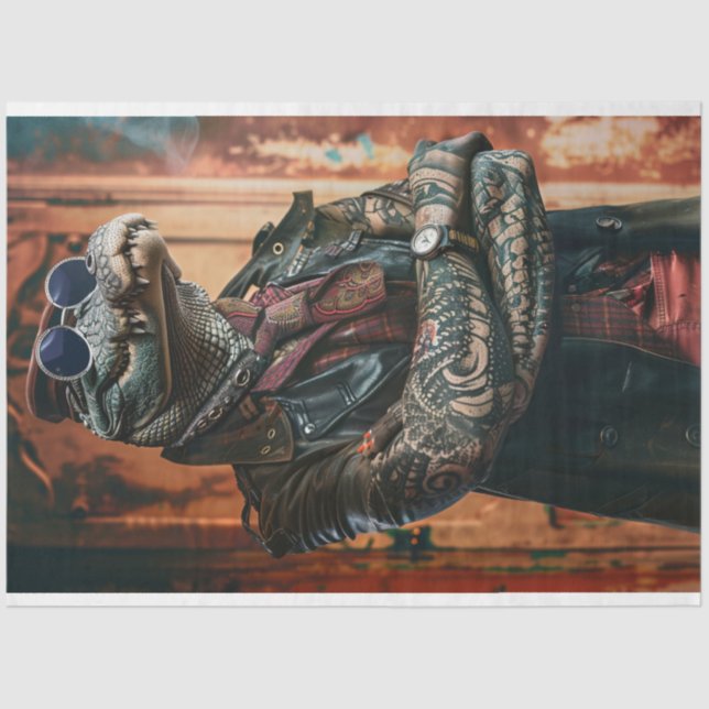 Papel De Seda Desligador de Chefe Tatuado Desligou (Frente )